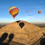 ¿Hay excursiones de globo en Teotihuacán con recogida en Mexico DF?